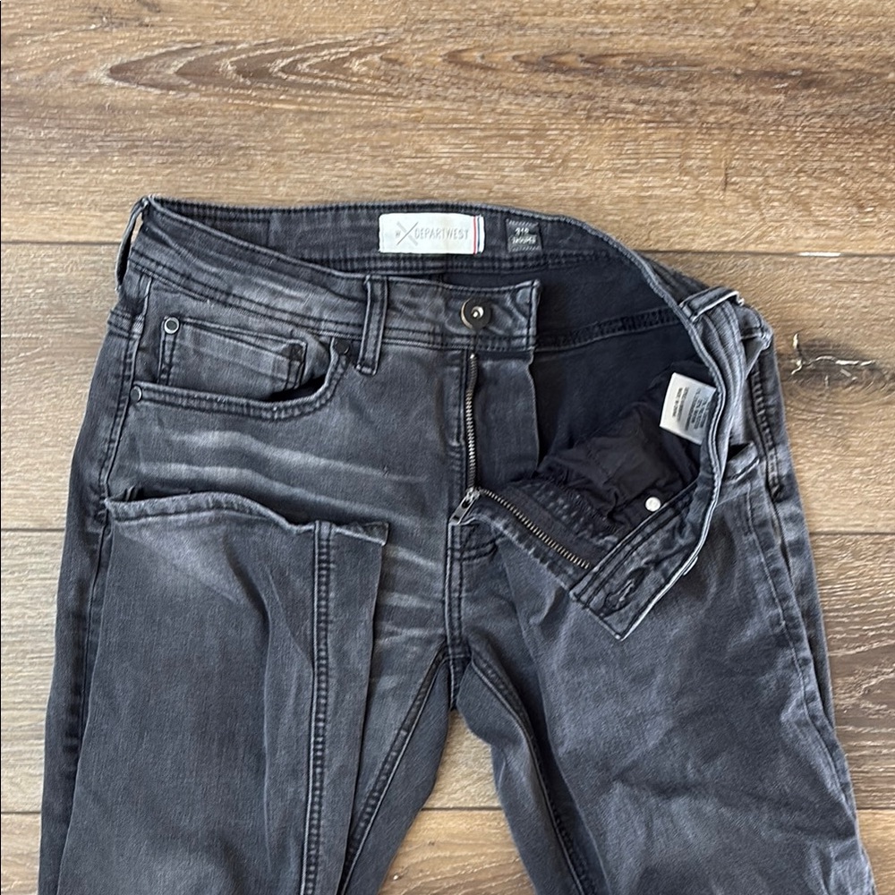 Black Washed Distressed Jeans - Picture 8 of 8